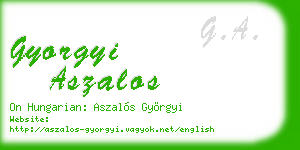 gyorgyi aszalos business card
